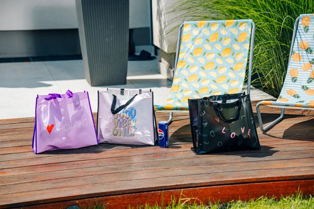 Geanta de cumparaturi SHOP & GO 37 cm - mai multe variante Varianta: Glittera
