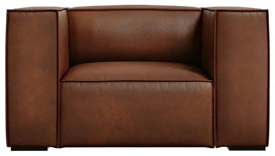 Fotoliu maro coniac cu tapițerie din piele Madame – Windsor & Co Sofas