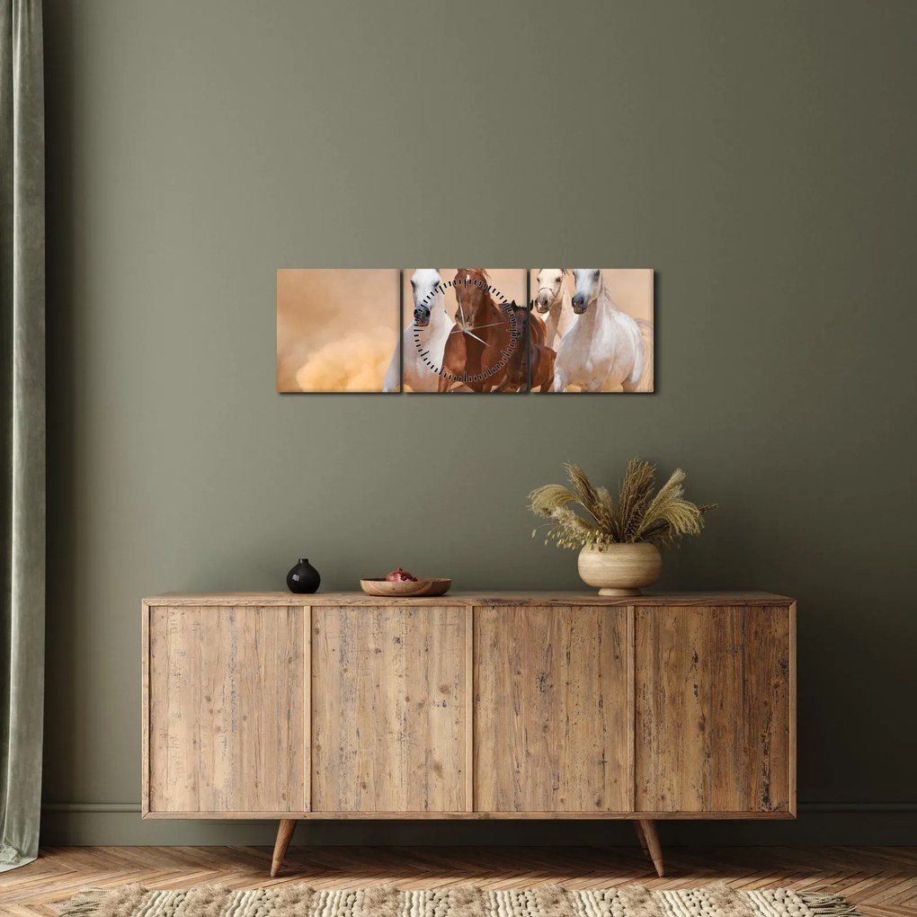 Tablou - Herghelie de cai (cu ceas) (90x30 cm)