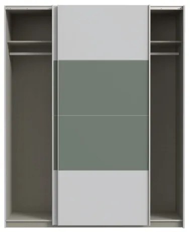 Dulap pentru haine KARO, 170 x 210 cm, gri/verde