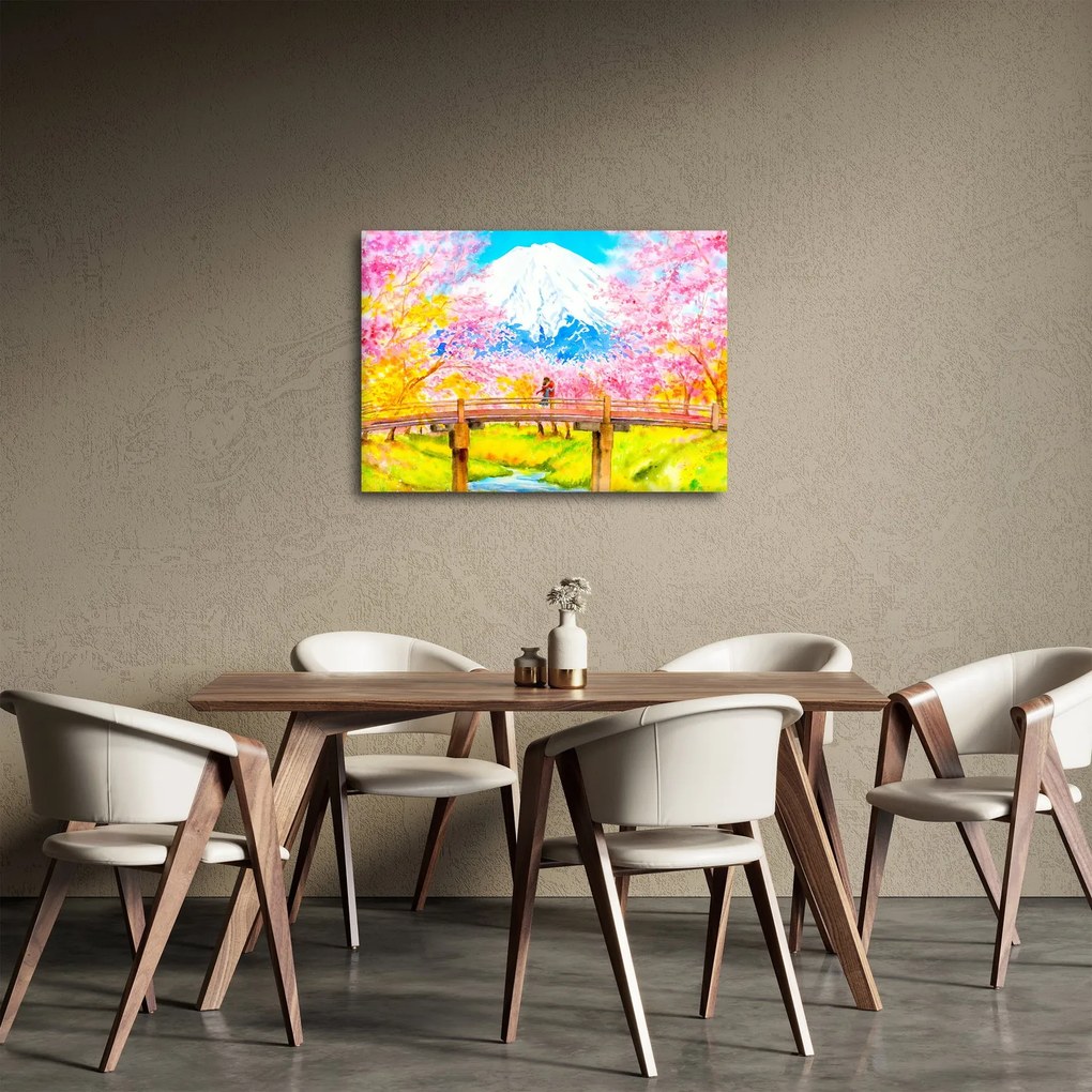 Tablou - Cuplu pictat, acuarelă (70x50 cm)