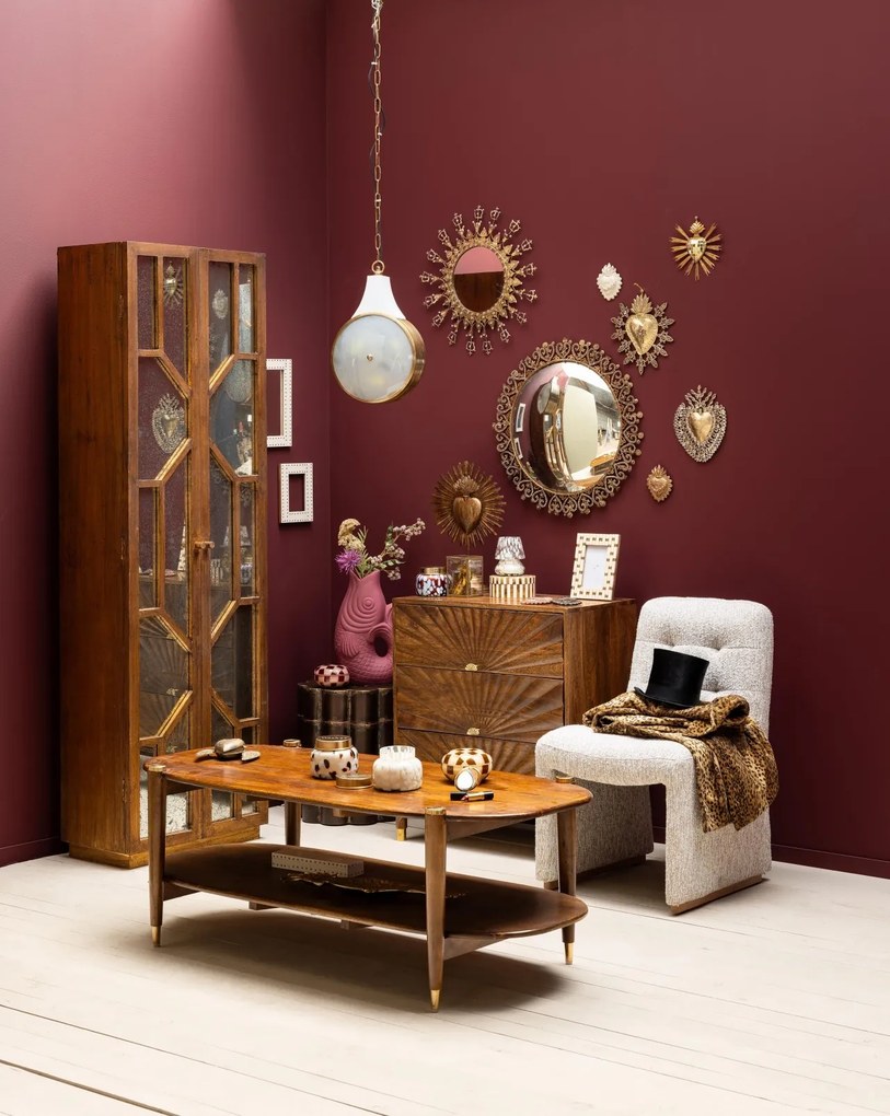 Vaza decorativa, roz, din ceramica, Fish