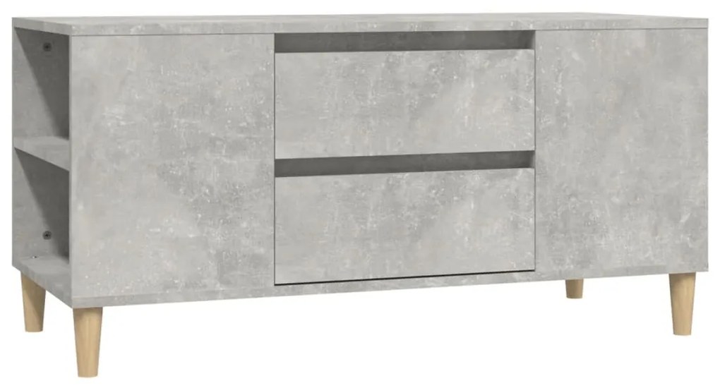 819600 vidaXL Comodă TV, gri beton, 102x44,5x50 cm, lemn prelucrat