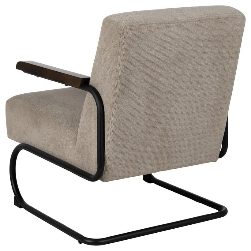 Fotoliu taupe cu tapițerie din chenille Industra – Ixia