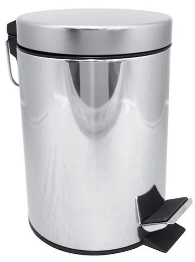 Coș pentru gunoi din inox, 17x25,5 cm, argintiu