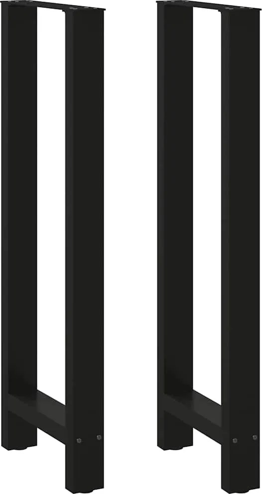 vidaXL Picioare masă de bar, negre, 2 buc., 40x(110-111) cm, oțel