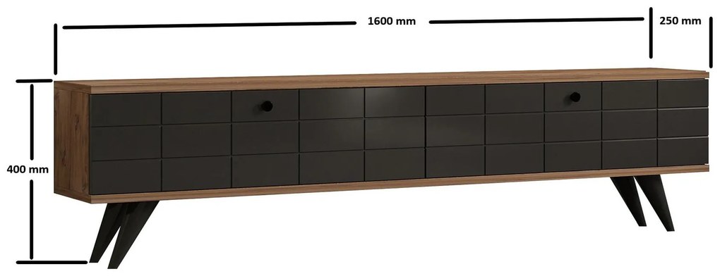 Masă TV/Dulap Butepe (antracit + pin atlantic) . Promo -28%. 1095157