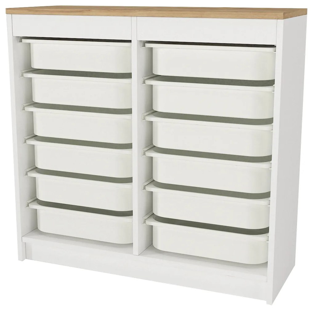 Organizator, Compact Storage, UnicUtil, 89 x 34 x 85 cm, Alb-Maro, UUORG19