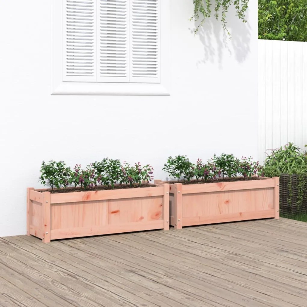 vidaXL Jardiniere de grădină, 2 buc., lemn masiv douglas