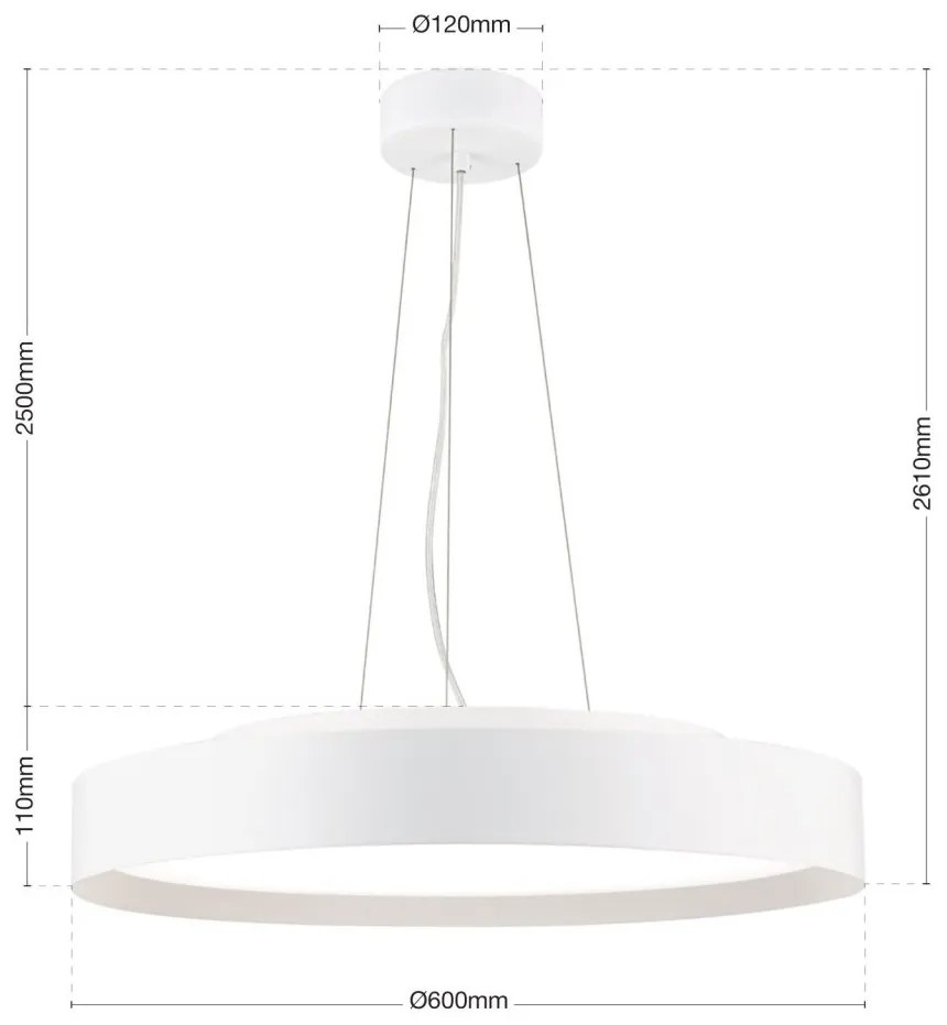 Lustra LED suspendata iluminat ambiental VARIO D-80cm