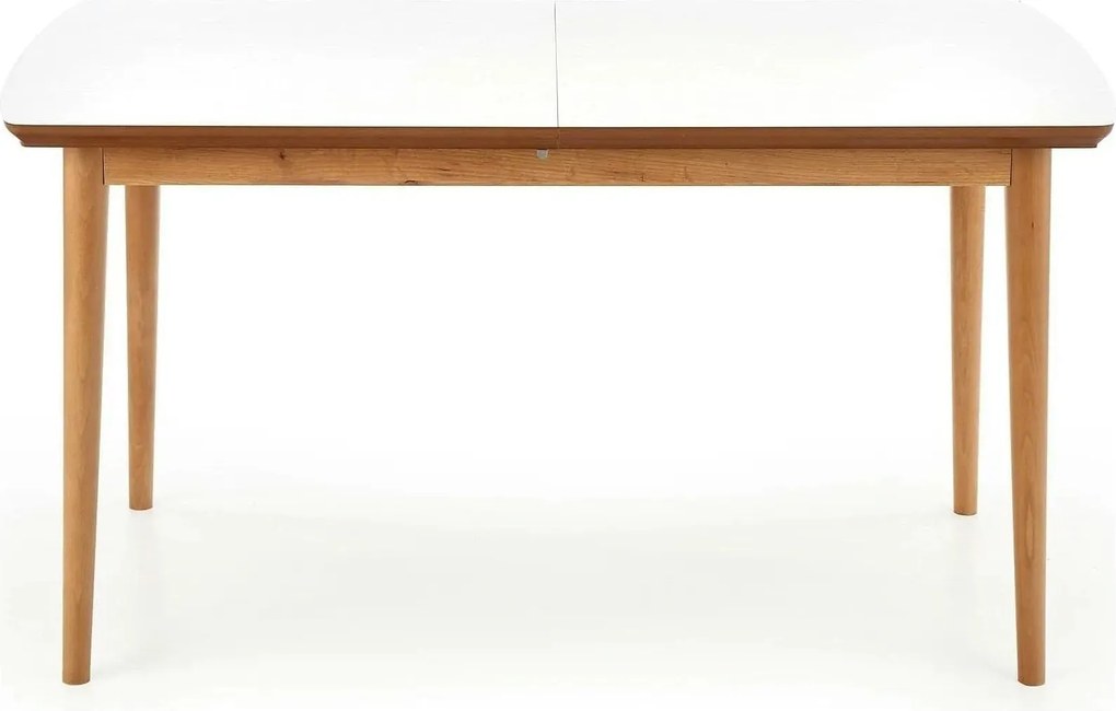 Masa extensibila BARRET, alb/stejar, 90/190x80x75 cm