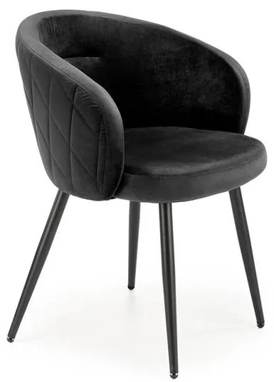 Set 4 scaune K430 velvet negru