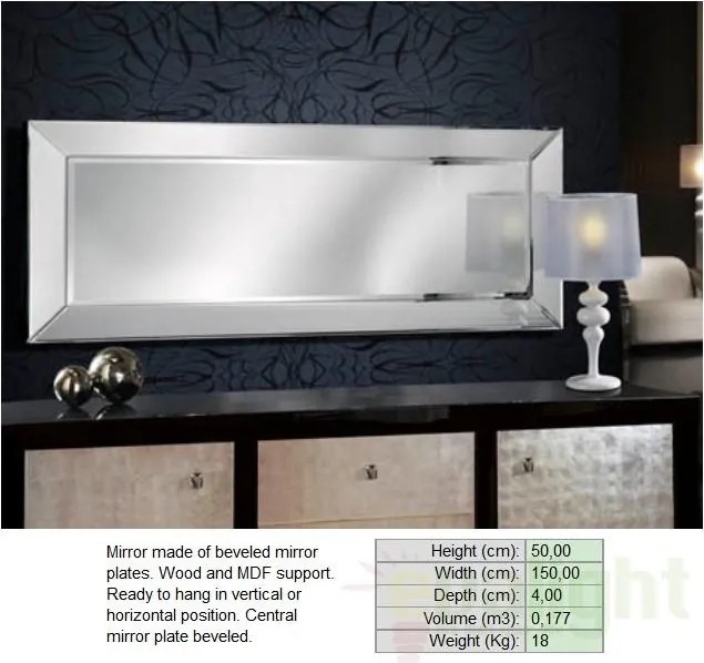 Oglinda decorativa moderna dim.150x50cm Roma 29-E07/150