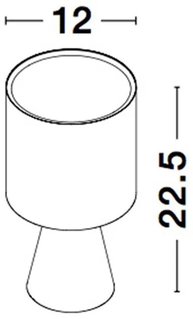 Veioza, lampa de masa design modern ZERO gips alb NVL-9577162