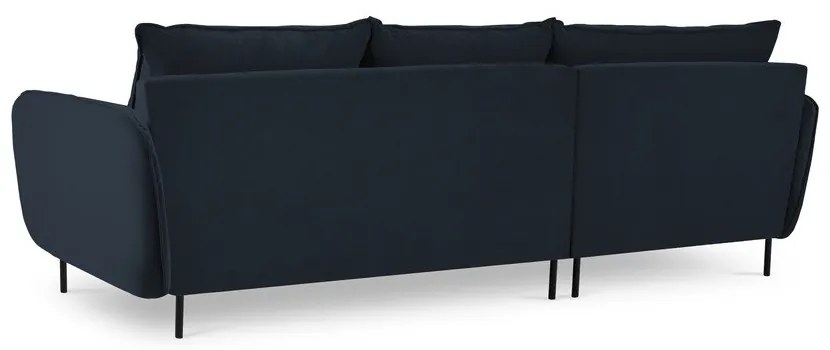 Colțar albastru închis cu tapițerie din catifea (cu colțar pe partea stângă ) Vienna – Cosmopolitan Design