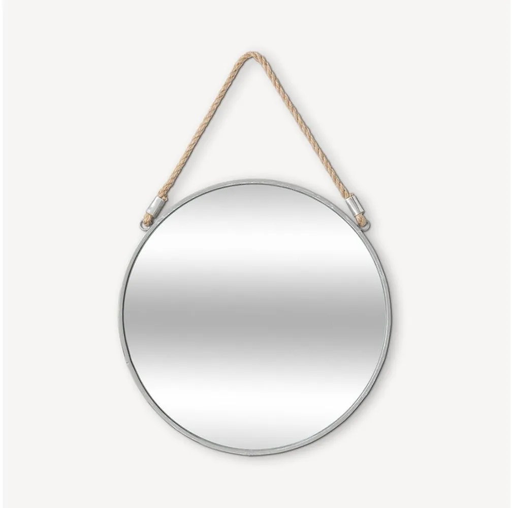 Oglindă de perete Atmosphera EDEN d. 38 cm argintiu