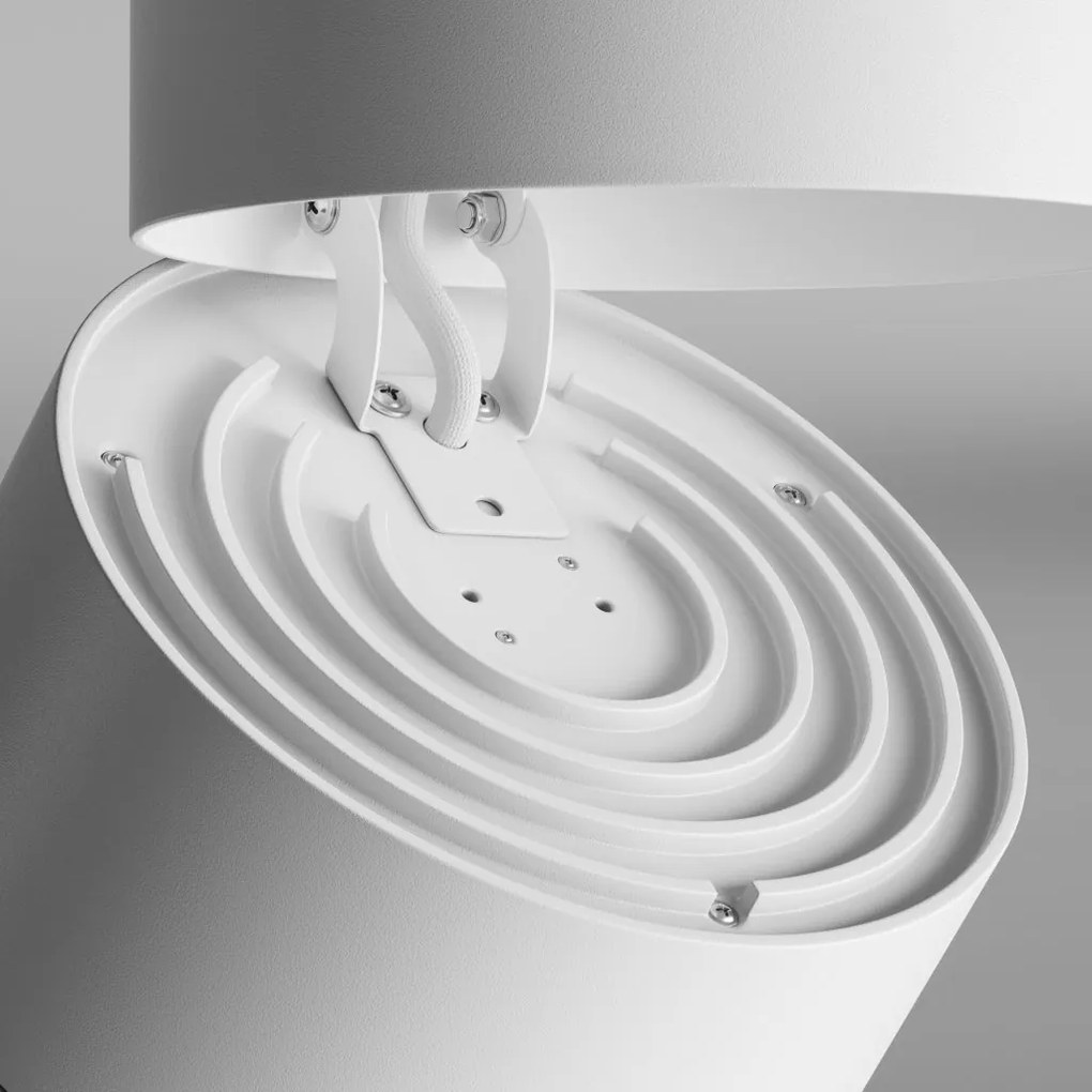 Spot LED aplicat directionabil dimabil design tehnic Yin alb, 4000K