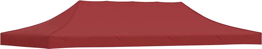 vidaXL Acoperiș pentru cort de petrecere, vișiniu, 6 x 3 m, 270 g/m²
