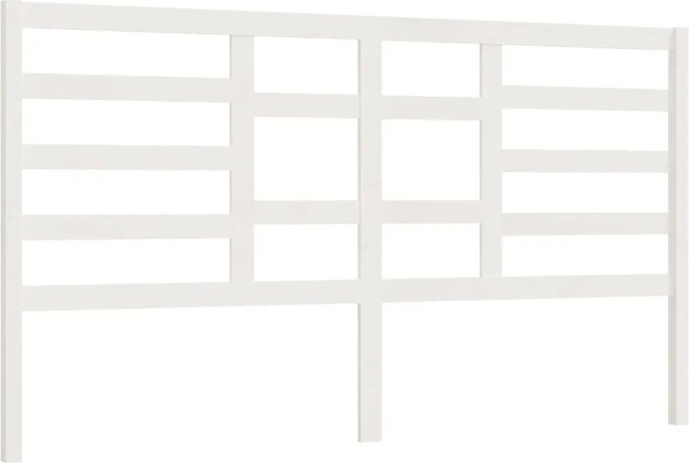 vidaXL Tăblie de pat, alb, 206x4x104 cm, lemn masiv de pin