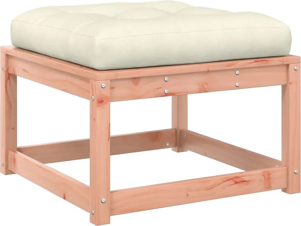 vidaXL Taburet de grădină cu perne, lemn masiv douglas