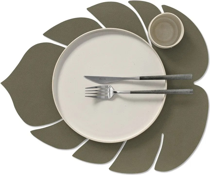 Suport pentru farfurii din piele ecologică 35x42 cm Monstera Leaf Nupo – LIND DNA