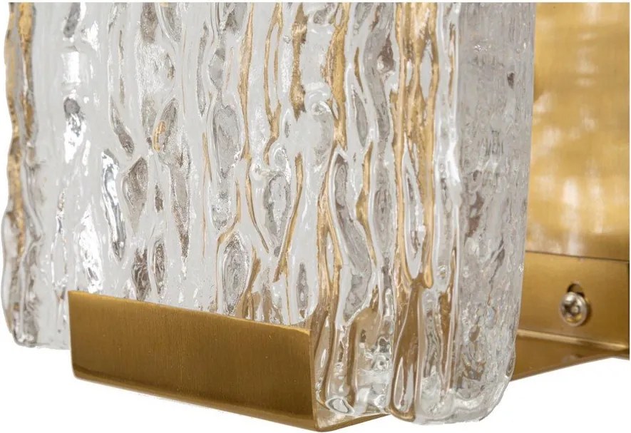 Aplică de perete aurie din sticlă Oblin – Mauro Ferretti