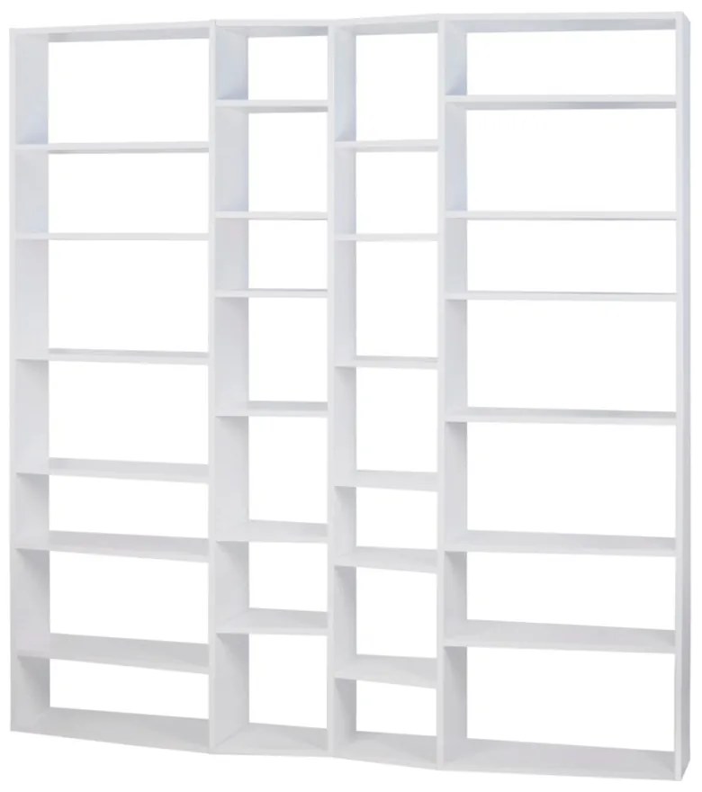 Bibliotecă albă 214x224 cm Valsa – TemaHome