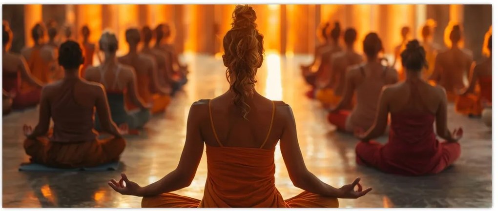 Tablou - Lecții de yoga (120x50 cm)