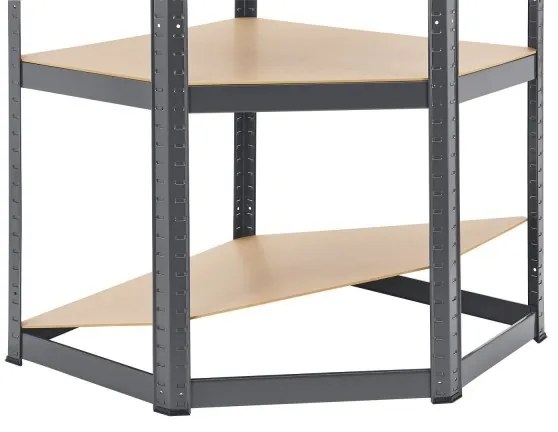 Juskys Raft de colt - 160x75x40-75 cm gri