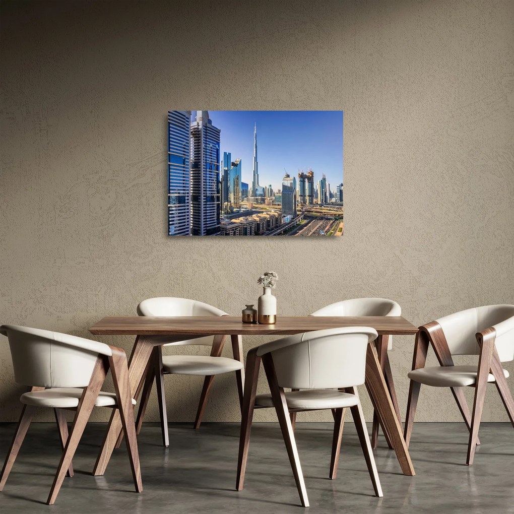 Tablou pe sticlă - Dimineața la Dubai (70x50 cm)