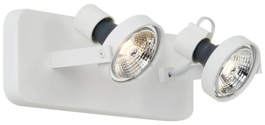 Spot de tavan de design alb GU10 70mm cu 2 lumini reglabil - Vo