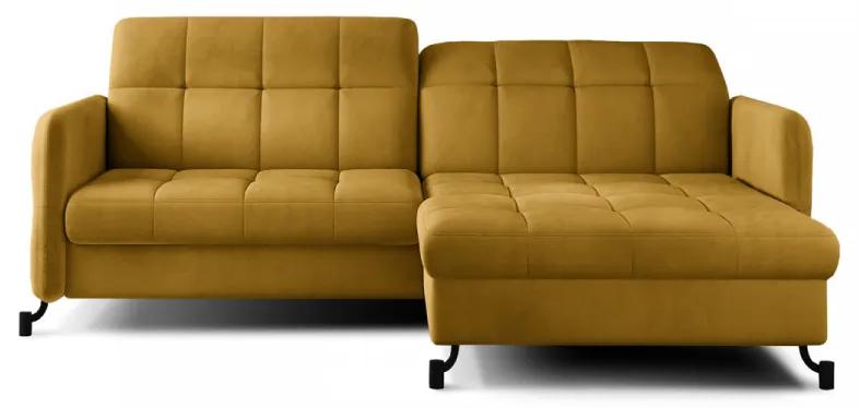 Canapea extensibila cu spatiu pentru depozitare, 225x105x160 cm, Lorelle R02, Eltap (Culoare: Negru / Matt Velvet 99)