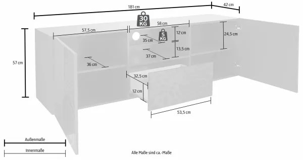 Comodă TV ARIA albă