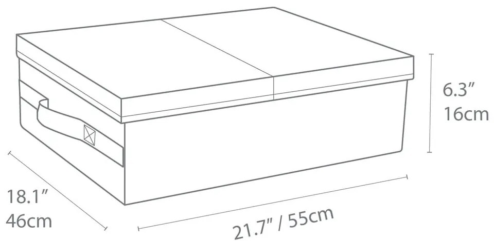 Cutie de depozitare Bigso Box of Sweden Underbed, gri
