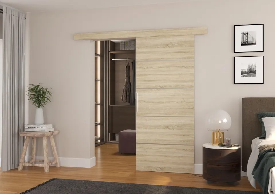 Ușă glisantă TONY – 96x1.6x205 cm – Sonoma