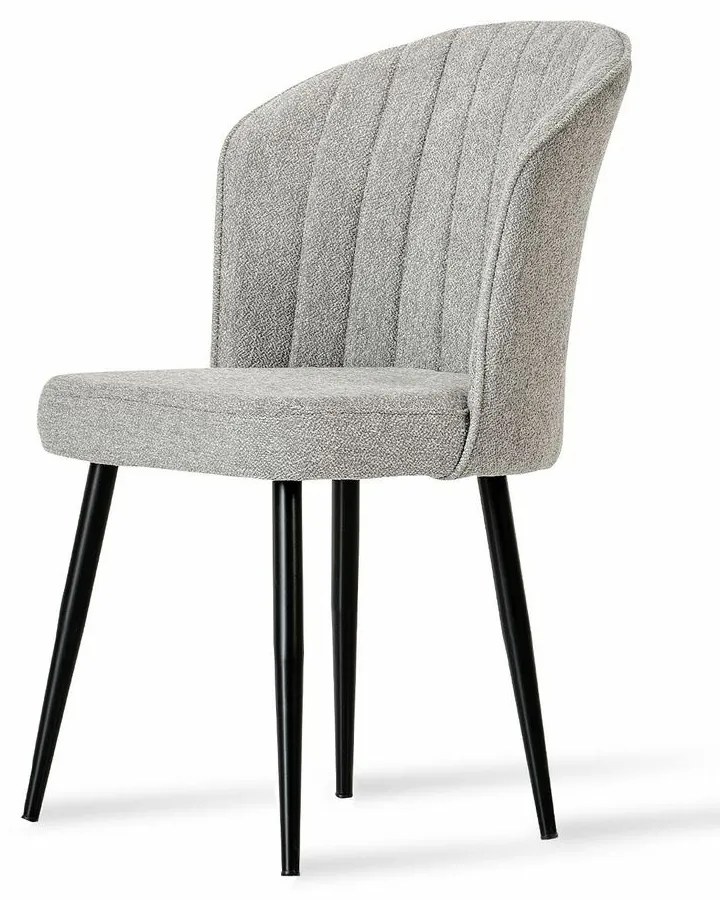 Set de scaune de sufragerie Rubi 2 Grey and Black,4 buc.