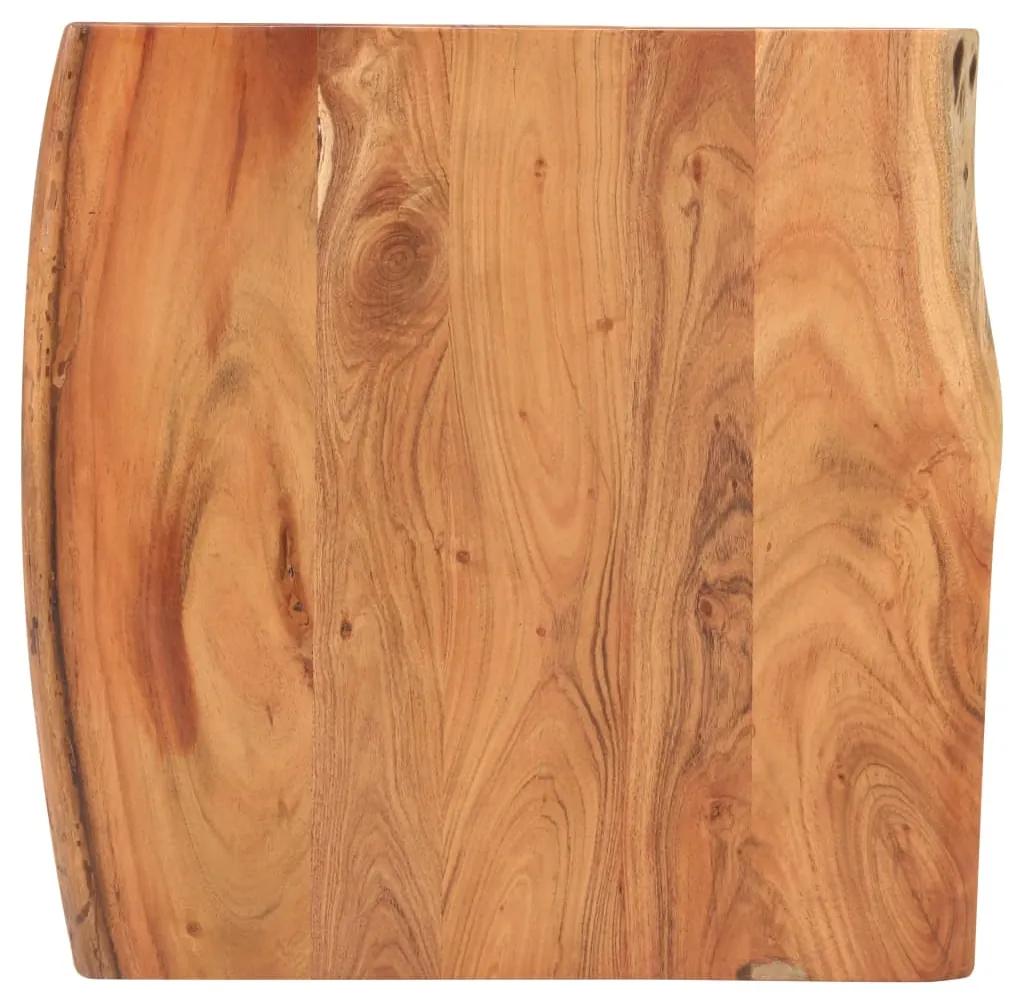 Masa de bar, muchii naturale, 60x60x110 cm, lemn masiv acacia 1, 60 x 60 x 110 cm, lemn de acacia cu margini organice