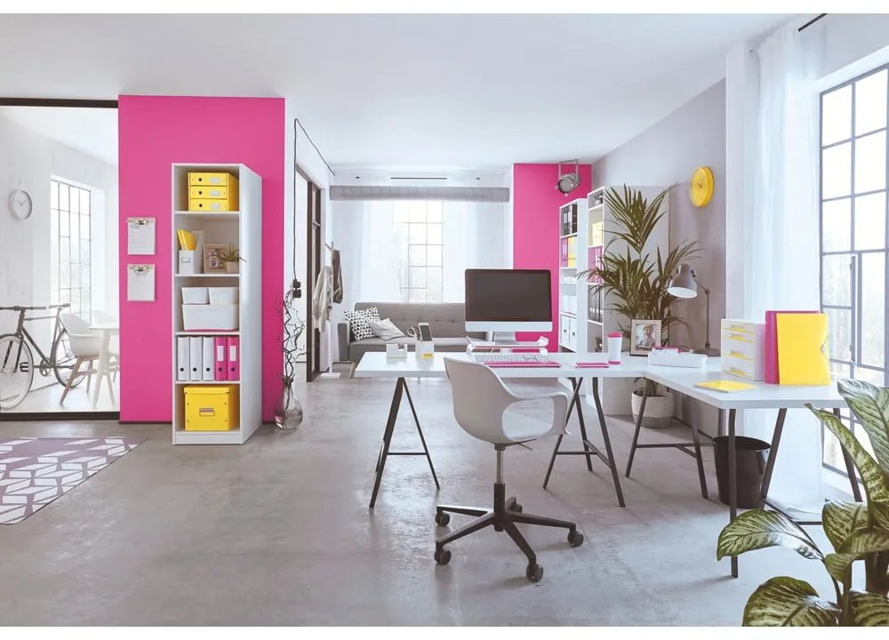 Cutie de depozitare din carton cu capac galbenă Click&Store - Leitz