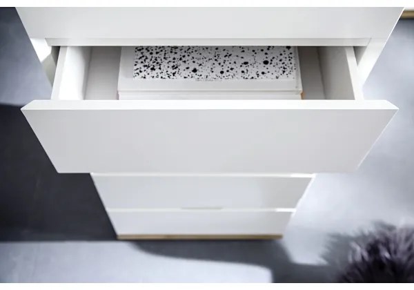 Comodă ARVI albă/stejar