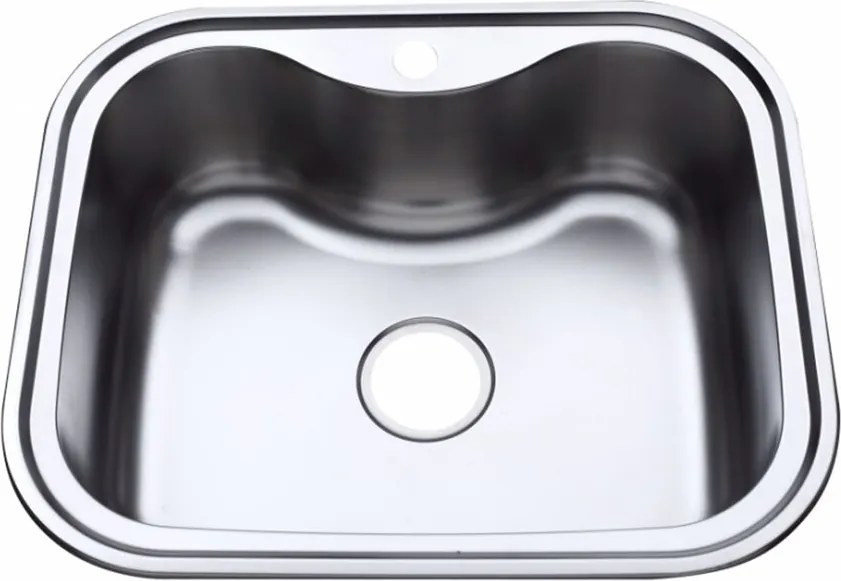 Chiuveta inox Inter Ceramic cu o cuva fara picurator finisaj inox satinat 58x48 cm