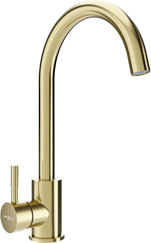Mexen Foggia baterie de bucătărie, aurie periată - 671800-50