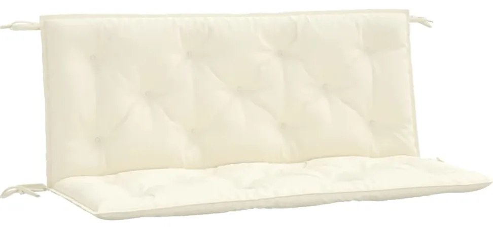 Perne banca de gradina 2 buc., alb crem, tesatura oxford