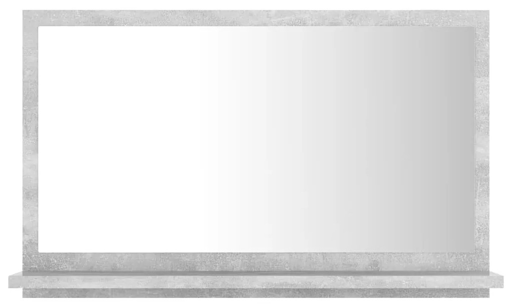 804566 vidaXL Dulap de baie cu oglindă, gri beton, 60 x 10,5 x 37 cm, PAL