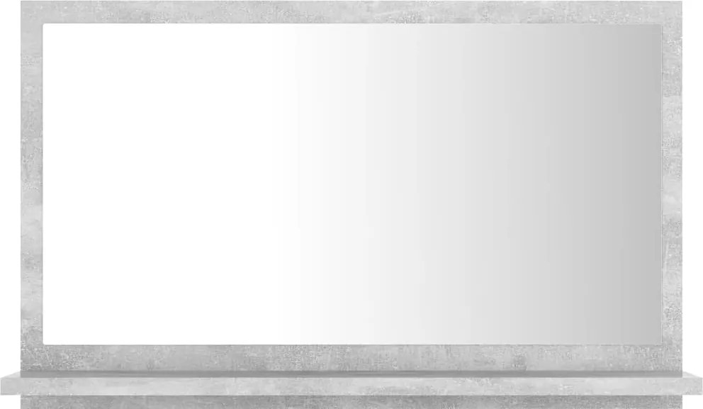 vidaXL Dulap de baie cu oglindă, gri beton, 60 x 10,5 x 37 cm, PAL