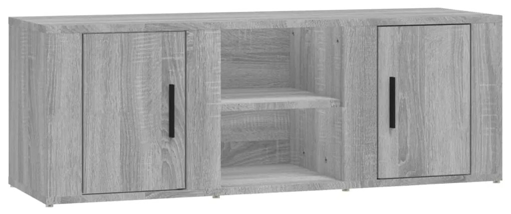 819434 vidaXL Comodă TV, gri sonoma, 100x31,5x35 cm, lemn prelucrat
