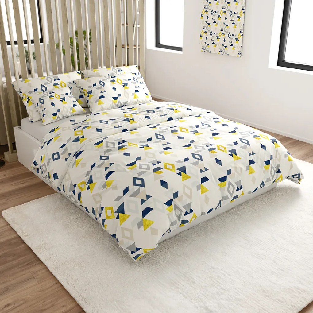 Lenjerie de pat din microfibra GEOMETRICA colorata Dimensiune lenjerie de pat: 70 x 90 cm | 140 x 220 cm