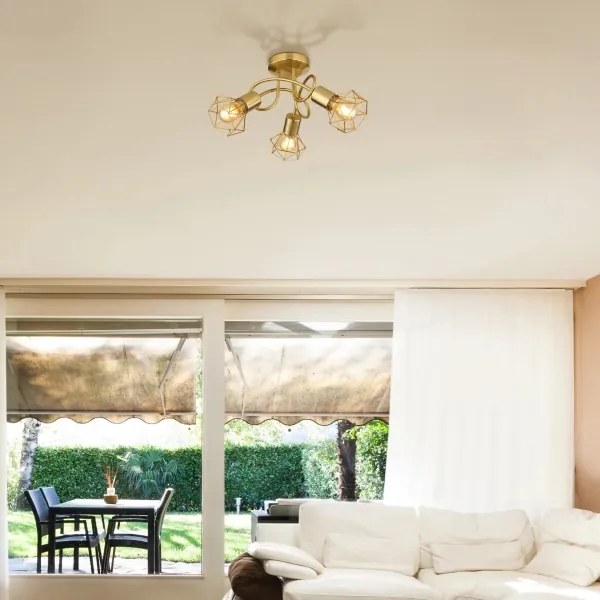 Lustră aplicată Globo 54802GB-3D XARA I 3xE14/40W/230V auriu