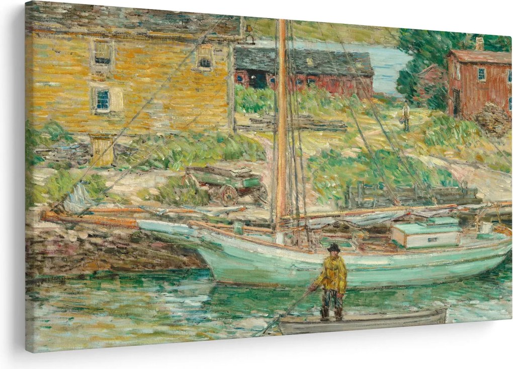 Tablou - Childe Hassam, Oyster Sloop, Cos Cob, reproducere (90x60 cm)