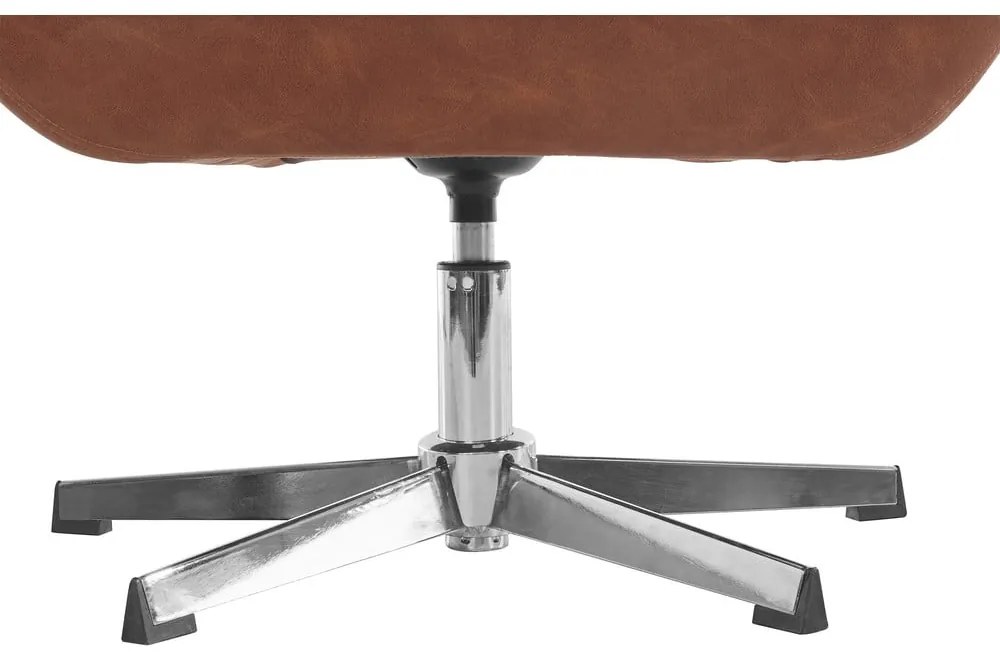 Fotoliu maro cu tapițerie din imitație de piele Naomi - Støraa