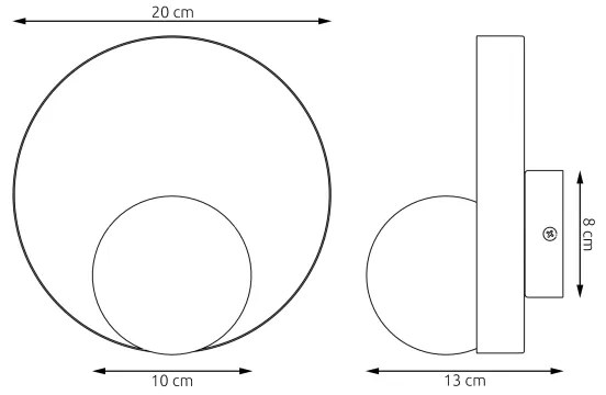 Aplica de perete KIDO 1xG9/8W/230V gri